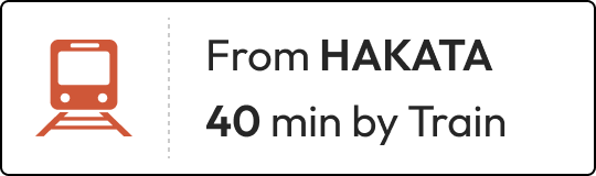 From HAKATA 40 min by Train